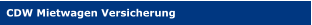 CDW Mietwagen Versicherung